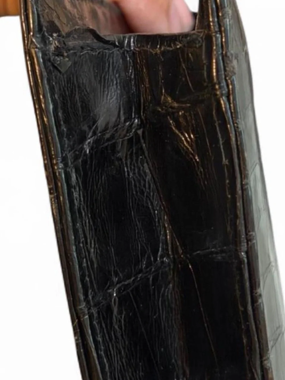 Black De Pinna Crocodile Leather Clutch - Classic Women’s Evening Bag